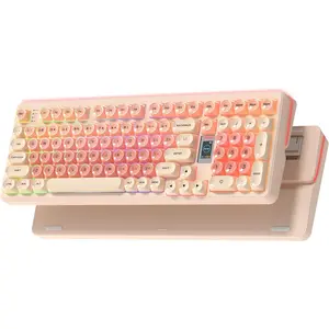 Foundation Mechanical Keyboard,98%  Creamy Keyboard Gaming Keyboard,3 Mode with Multimedia Screen,RGB Backlit,Jelly MOA Profile keycaps for Win/,