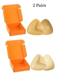 Women Reusable Push Up Bra Insert Triangle Shaped Anti Slip Breast Pads With Box 2026 Lingerie Accessories Adhesive