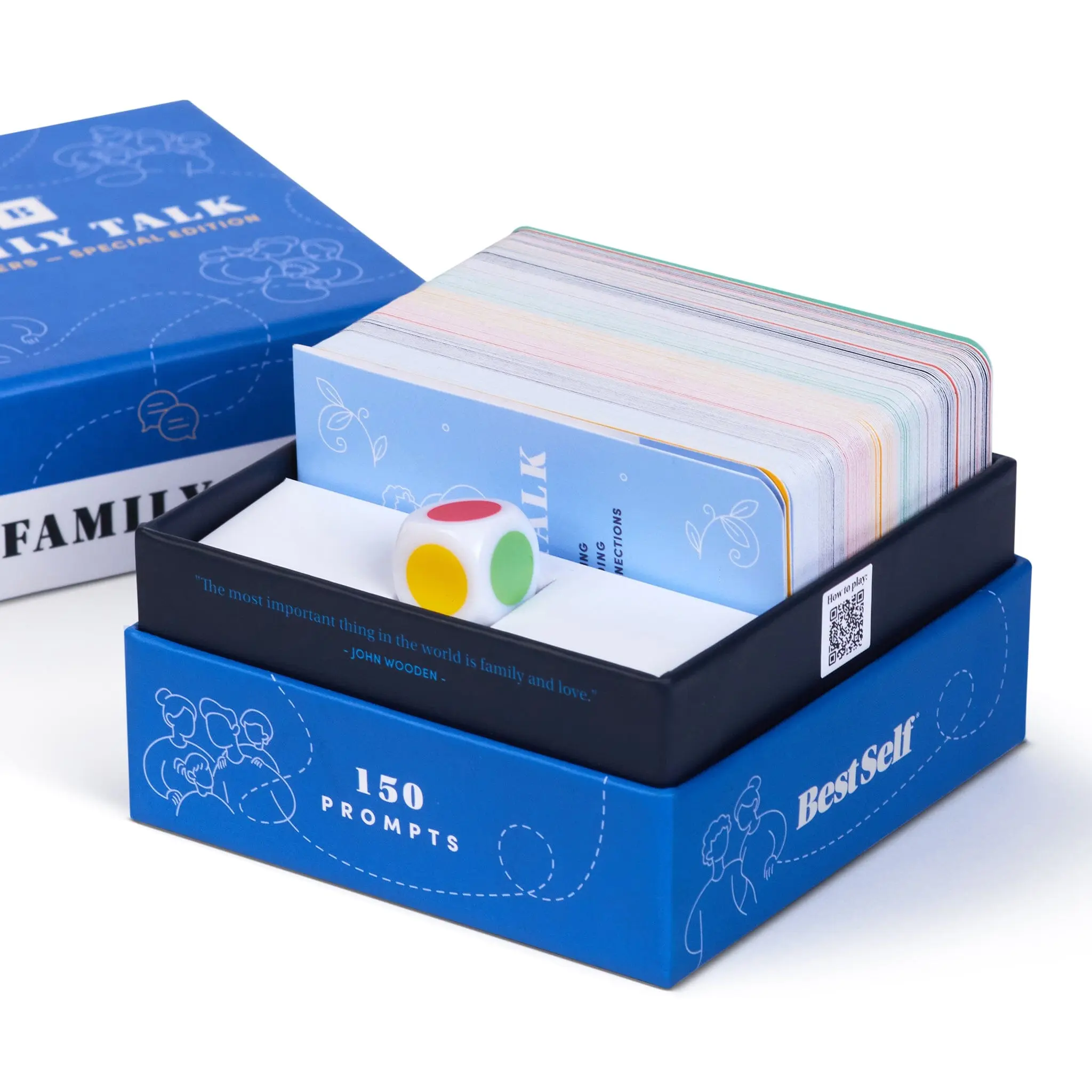 Family Talk - Special Edition 150 Prompts for Engaging Conversations with Color-Coded Dice for Core Connections