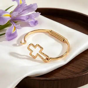 Adjustable  Bangle Bracelet, stylish and minimalist gold open cuff jewelry, perfect for everyday wear and gifting to friends