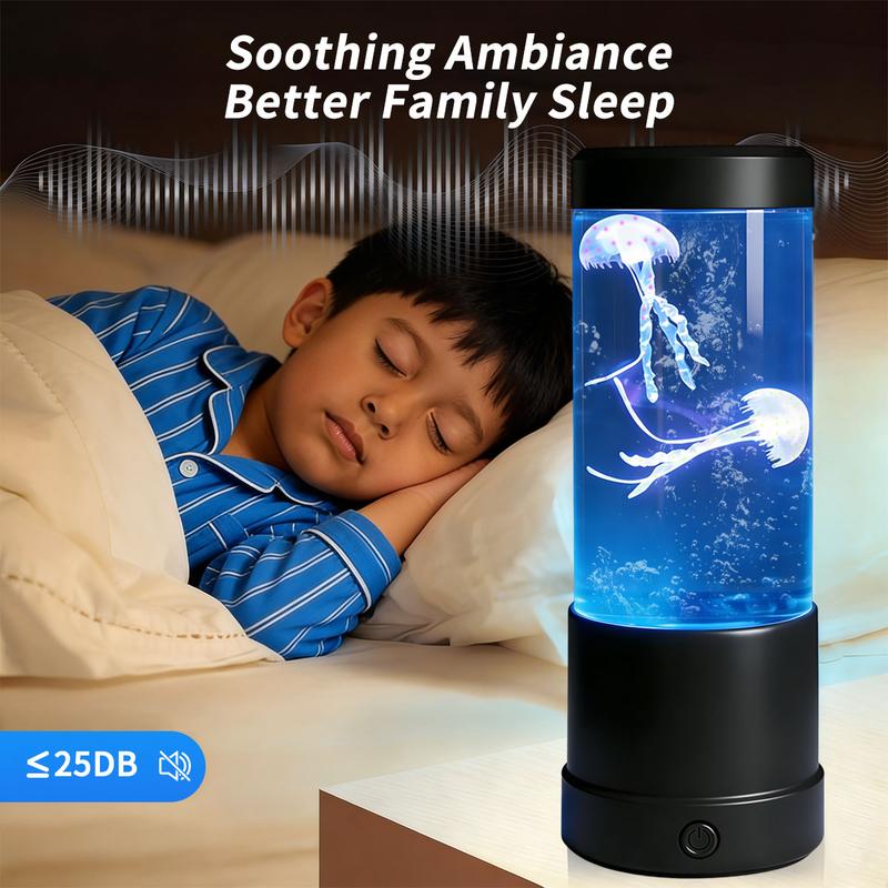 multi-purpose 7 color changing jellyfish lamp, decorative bedside night light, fantasy jellyfish mood lamp, suitable for home bedroom living room use, is an ideal gift for friends, lovers, bedroom decoration