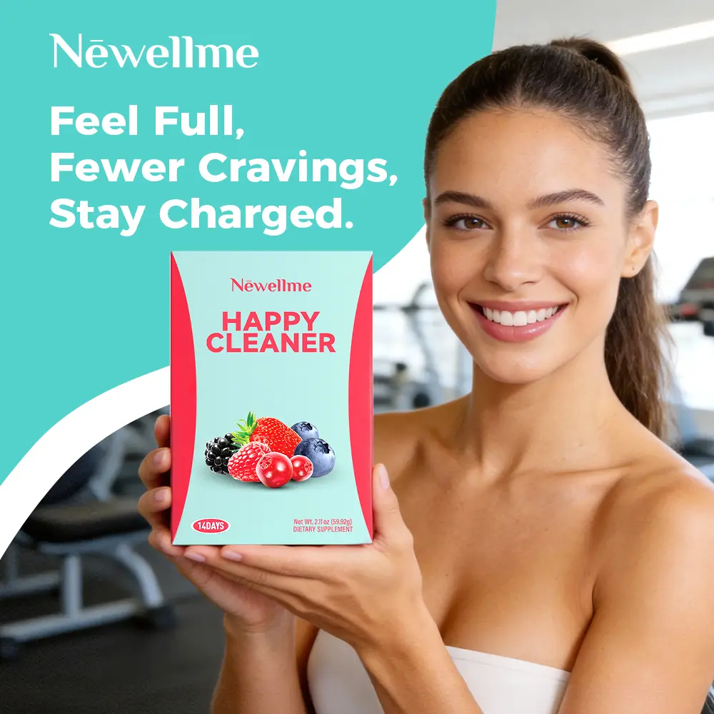 Newellme Happy Cleaner– With Probiotics, Digestive Enzymes & Dietary Fiber – Watermelon & Berry Flavor | Say Goodbye to Post-Meal Discomfort, Support Intestinal Cleansing & Digestion, and Easily Kickstart an Efficient Metabolism.