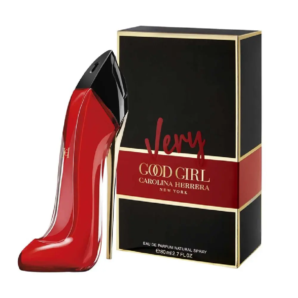 Carolina Herrera Very Good Girl Eau de Parfum Spray 2.7 fl oz for Women, Ambery Fruity Woody Fragrance with Red Currant, Lychee, Rose & Vanilla, Red‑Lacquered Stiletto Bottle