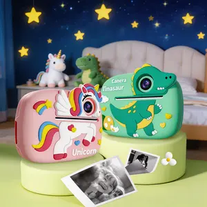 Children’s digital camera – upgraded unicorn and dinosaur versions – upgraded kids’ selfie camera – 1080p HD children’s digital camera – suitable for ages 3–12 girls and boys – cartoon soft silicone case – screen charging – rechargeable Memory Birthday