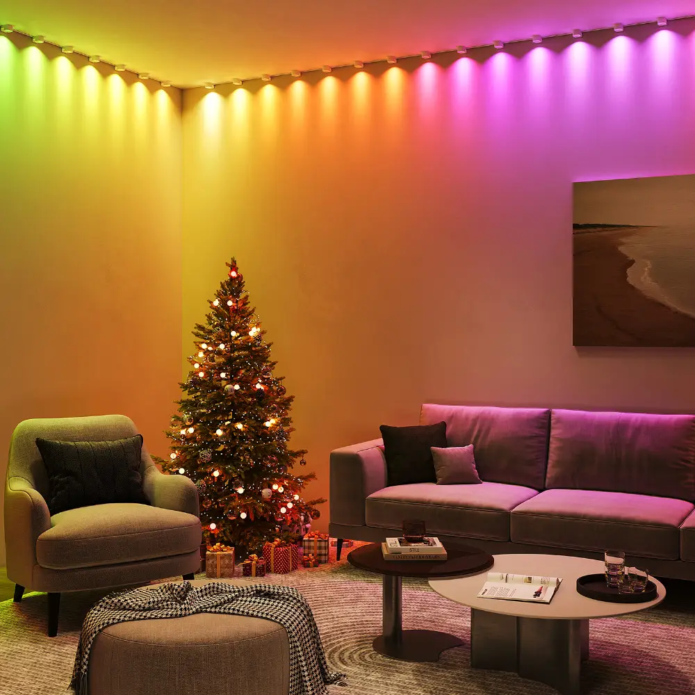 Govee RGBIC String Downlights, Smart LED String Lights Works with Alexa, Color Changing Indoor Wall Light Fixture for Party, Home Decor, Music Sync