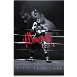 Floyd Mayweather Jr Poster Boxer Signature Martial Wall Art Poster Room Aesthetics Canvas Print Home Decor Painting