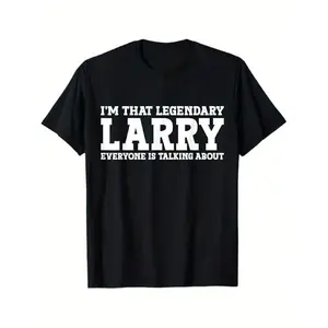 merch shirts Men's Funny "I'm That Legendary Larry" Graphic T-Shirt - Soft Breathable Cotton Crew Neck Tee with Bold White Print, Lightweight Unisex Casual Shirt for Men & Women (Sizes S-XXXL) - Machine Washable Casual Attire & Gift Idea, Comfortable Outf