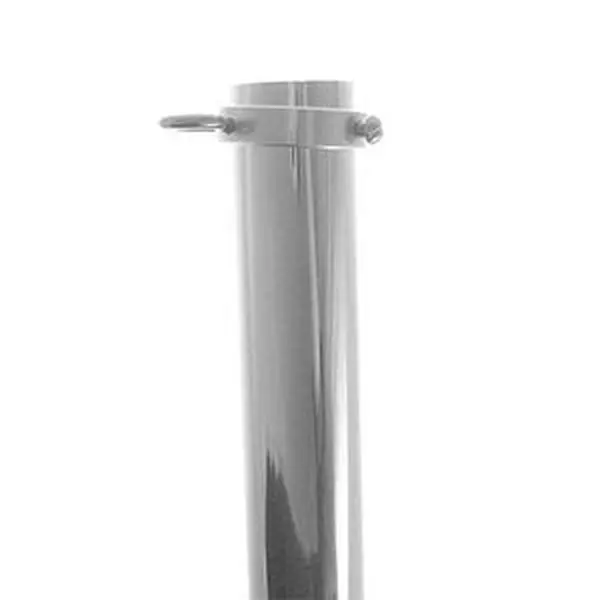 Annin Flagmakers Indoor Aluminum Alloy Flagpole, 8 ft x 1.25 in Silver Finish, with Parade Compatibility, Tassels, Adjustable Band for Attaching Flag and Cord, Flagpole Hardware