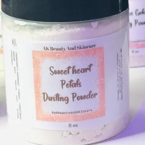 Sweetheart Petals Dusting Powder Body Powder All Natural with Kaolin Clay care cosmetic Floral Fragrance, Deodorizer Our Version of C.Herrera Scented GG Blush