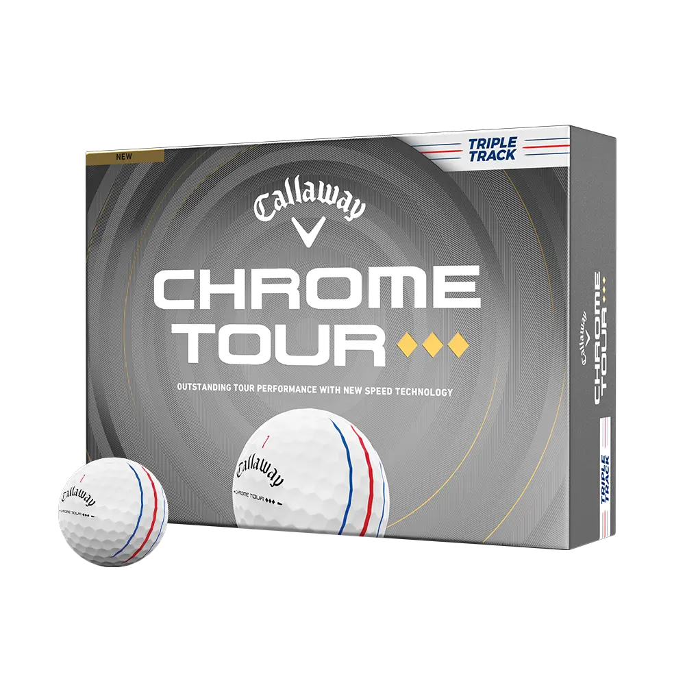 Callaway Golf Chrome Tour Triple Diamond Triple Track Golf Balls in White