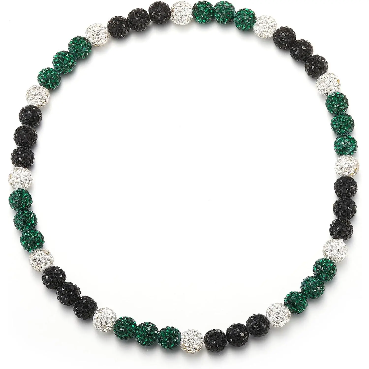 Black/White/Dark Green