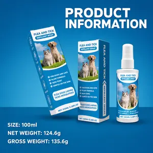 Natural Plant Pet Flea & Tick Spray Gentle Mosquito Repellent for Dogs Cats Puppies Kittens Safe for Puppies Pregnant Pets
