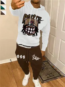 Trendy Preppy Sports Set, Unique Street Style Fusion, Hip-Hop Inspired Fashion, Perfect for Individualistic, Streetwear Tracksuit Set