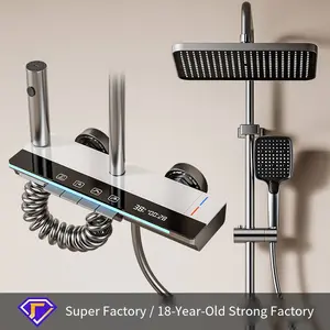 Dual Shower Head Combo, 8'' High Pressure Rain/Rainfall Shower Head,4 Settings Adjustable Handheld Showers,with 15" Height Adjustable Slide Bar,Holder/Hose, Angle Adjustable, high pressure showerhead，tiktok shop showerhead