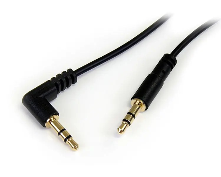 StarTech 3.5MM to Right Angle Stereo Card Connector Cable, Plug-and-Play Adapter for MP3 Devices, Portable Accessory, Plug-And-Play Audio Adapters