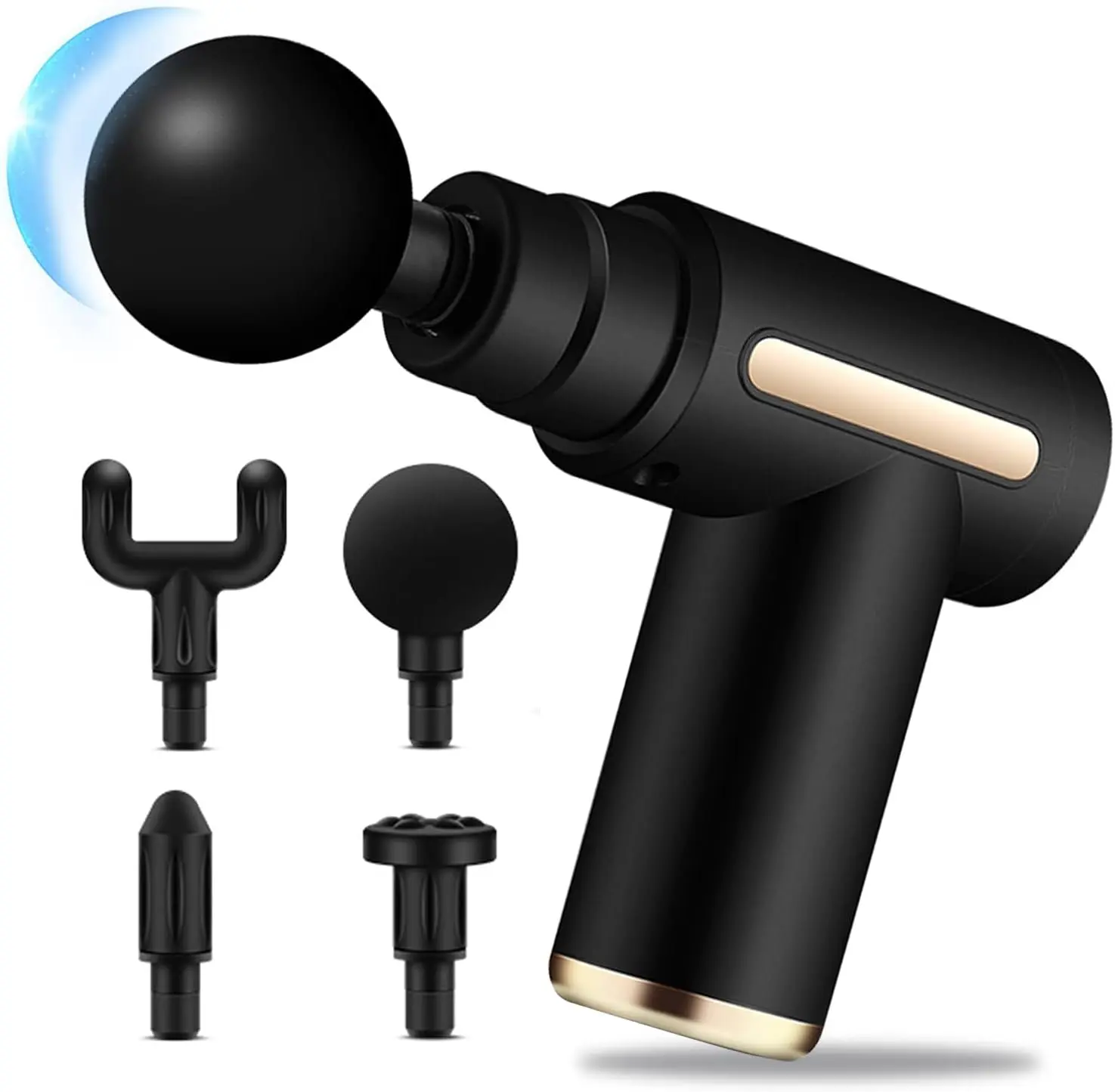 Portable Percussion Device & Fascia Release Tool for Therapy, Neck & Shoulder Soreness - 4 Heads, Fascia Release Tools, Massage Gun, Vibratory Massager, Sleep Aid, Shoulder Pain Relief, Neck Care, Muscle Relief, Low Back Pain Relief