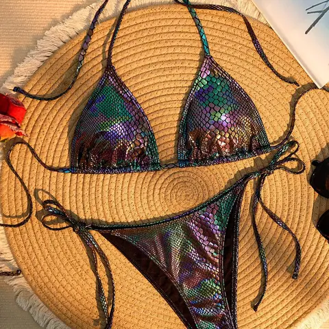 Women's Bikini Set, Casual Fashion Chic Swimsuit Set for Beach Holiday Vacation, Ladies Swimwear for All Seasons, Swimsuit Style Bikini, Adjustable Strap Bikini, Summer Fit Bikini, Bikini Beachwear