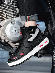 Men's Women's Motorcycle Riding Shoes, Anti-Slip Waterproof Sporty Boots, Durable Comfortable Racing Shoes, Ideal for Motorbike Enthusiasts