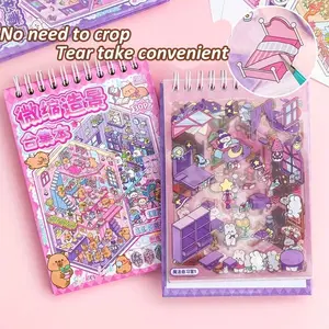 Creative Scene Sticker Book, 30pcs/set 3D Sticker Book, DIY Decorative Sticker Book, DIY Decals for Water Bottle, Laptop, Phone Case