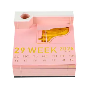 Art And Craft With Paper Custom piano Calendar 2025 Piano Sticky Note Paper Notepad Gift Items