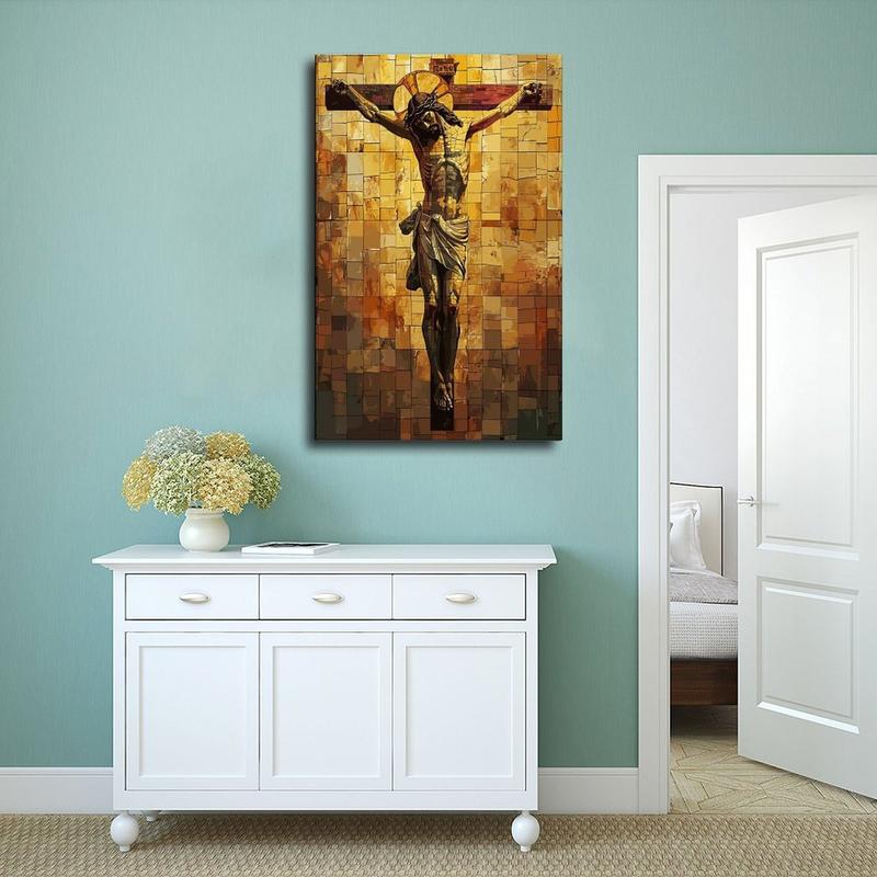 Jesus Christ Mosaic III Canvas Poster Wall Art Decoration For Home Bedroom Office Living Dorm Room Decor Boys Girls Gift