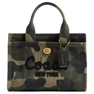 COACH Cargo 20 Logo Zippered Canvas Tote Bag in Camouflage for Women