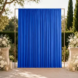 10ft x 12ft Spandex Backdrop Curtain Royal Blue, 4-Way Stretch Wrinkle-Free Photo Booth Backdrop with Rod Pockets for Wedding & Events