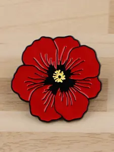 Poppy Flower Enamel Brooch Pin, Cartoon Simple Design Badge, Vintage Punk Trendy Pin, Fashion Backpack Hat Sweater, Fashion Accessory for Women & Men, Enamel Lapel Pins