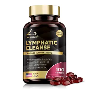 Lymphatic Cleanse - Herbal Detox for Drainage & Immune & Beauty Support | 28 Premium Ingredients | 100 Softgels