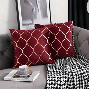Jit Velvet Pillowcases Set of 2, Embossed Square Decorative Pillows, Perfect for Bedroom Sofa Living Room (no Insert)