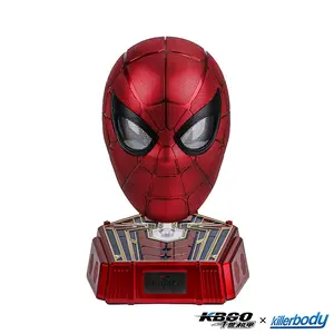 "1:1 Collectible Bluetooth Speaker Iron Spider Helmet The first hard Spider helmet   Spider classic patterns & color design   Dynamic blink  Touch control & remote control "