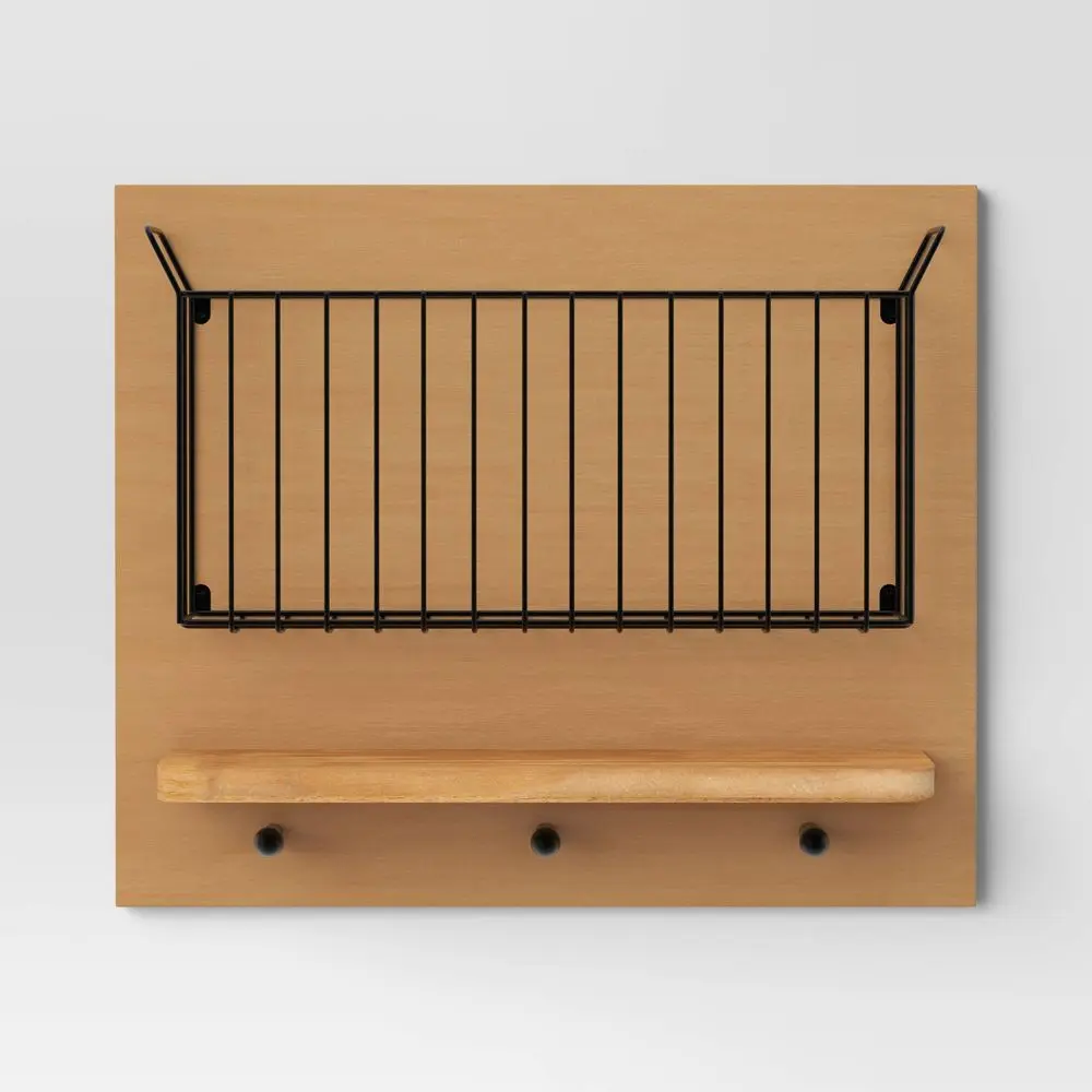 17"x14" Wall Organizer Brown/Black - Threshold