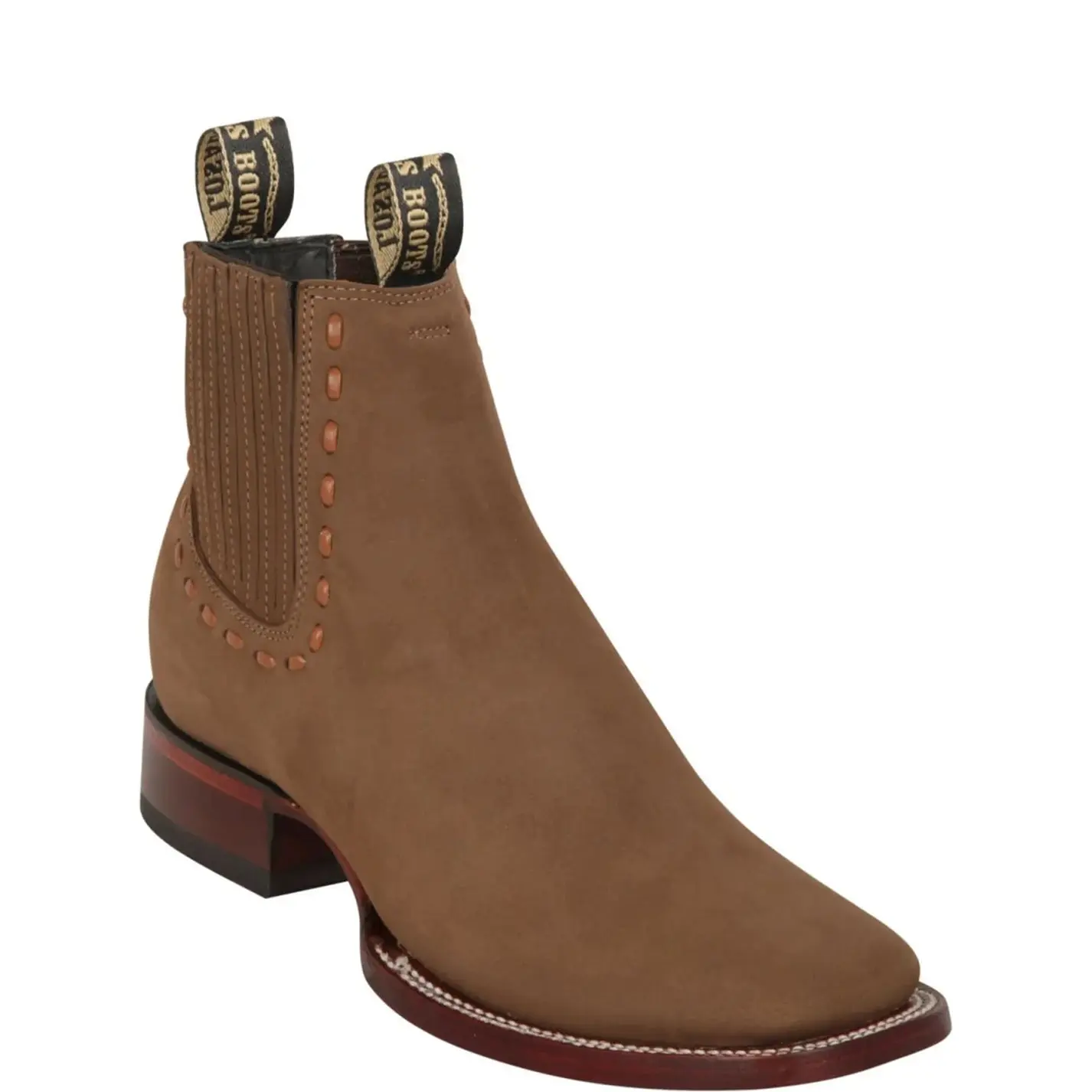 Women's Tan Booties Square Toe