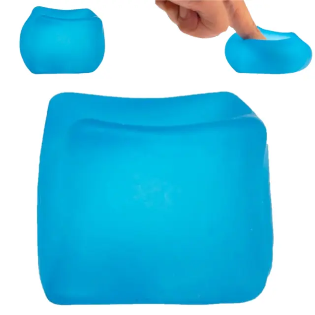 Squishy Blue Cube Desk Decor-The Cutest Little Stress Reliever for Your Desk