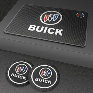 1/2/3/4pcs Rubber Car Coaster Anti-slip Mat Water Cup Holder Pad For Buick Regal GS GL6 GL8 Avenir Lacrosse Riviera Envision Lesabre Velite