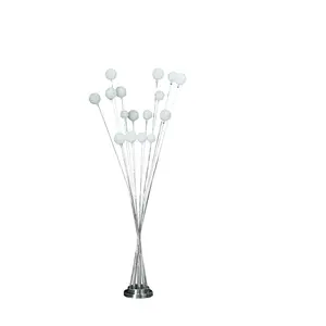YYDS 61.5" In 16-Light Acrylic Globe Aluminun Led Chrysanthe Silver Chrome Metal Floor Lamp