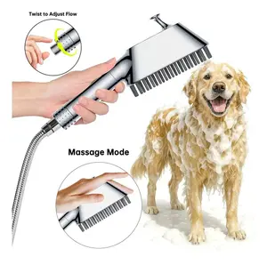 HOLENGS 2-in-1 Dog Shower Sprayer with Brush – Ergonomic Pet Bathing Tool for Easy Grooming & Massage