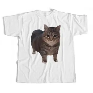 I Eat Cement funny cat meme short-sleeve unisex t-shirt with silly emoji
