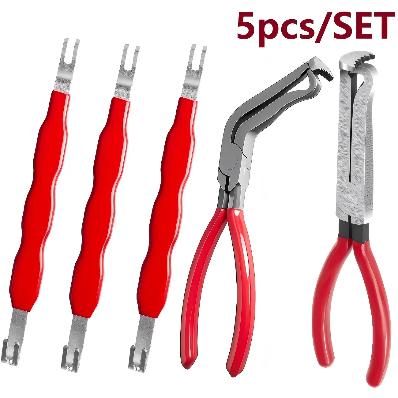 3/5/6-piece sets of electrical release clips and connector separators, automotive terminal plug removal tool kits, disconnection tools, quick-release electrical clips, plug separators