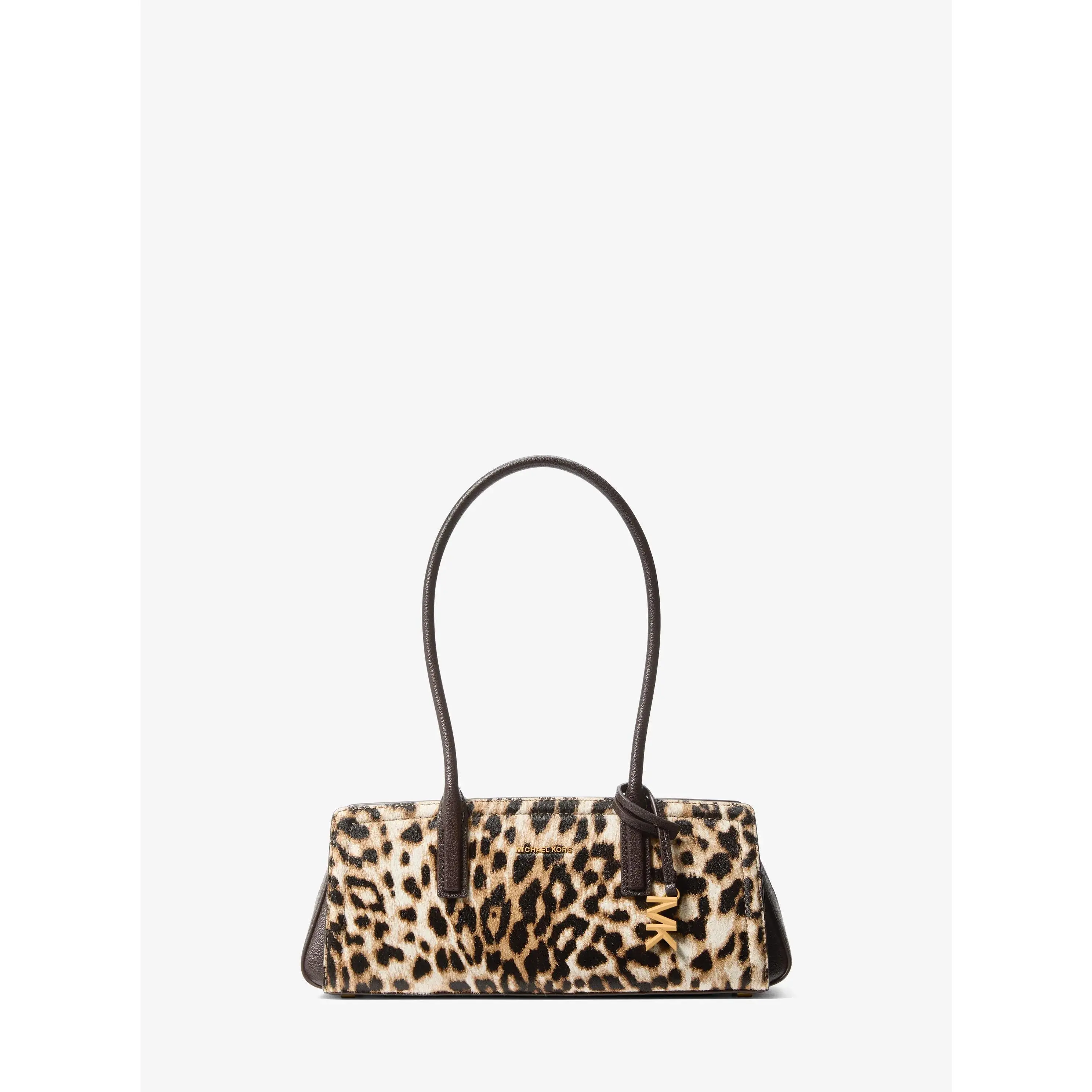 Laila Small Leopard Print Calf Hair Shoulder Bag