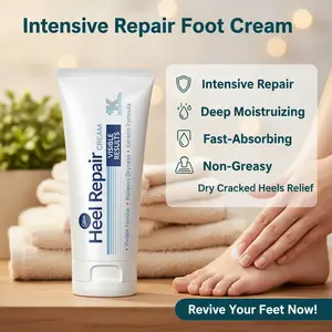 Silkia Intensive Repair Foot Cream for Dry Cracked Heels, Deep Moisturizing Foot Care, Fast-Absorbing & Non-Greasy