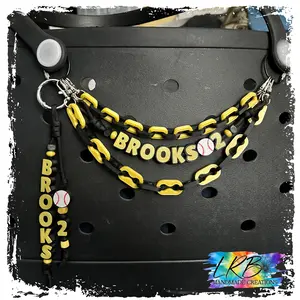 Personalized Bag Chain Charm – Custom Name & Color, Bag Charm Accessories, Gift for Sports Mom, Baseball Mom Bag, Softball Mom, Soccer Mom,