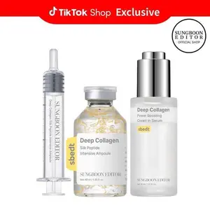 [Sungboon] Silk Collagen & Peptide Face-Lift Duo TiktokExclusive - Ampoule + Rejuvenate Serum with 8 typesHyaluronic Acid for wrinkles & fine lines |   Gift set Firming,Moisturizing, Collagen Boosting, Anti aging Korean HomeAesthetic for all skin types