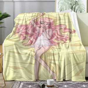 Zero no T-Tsukaima Anime Throw Ultra Soft Flannel Throw Blanket Cozy Warm Lightweight Nap Blanket, Skin-Friendly Breathable No Shedding, Comfortable Cover for Sofa Bed Office Chair, Perfect for Travel Camping Home Use, Easy Care