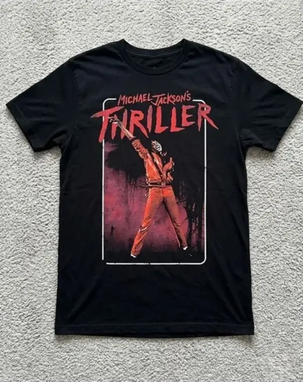 Michael Jackson Thriller Dance Pose Red Jacket T-Shirt Graphic S