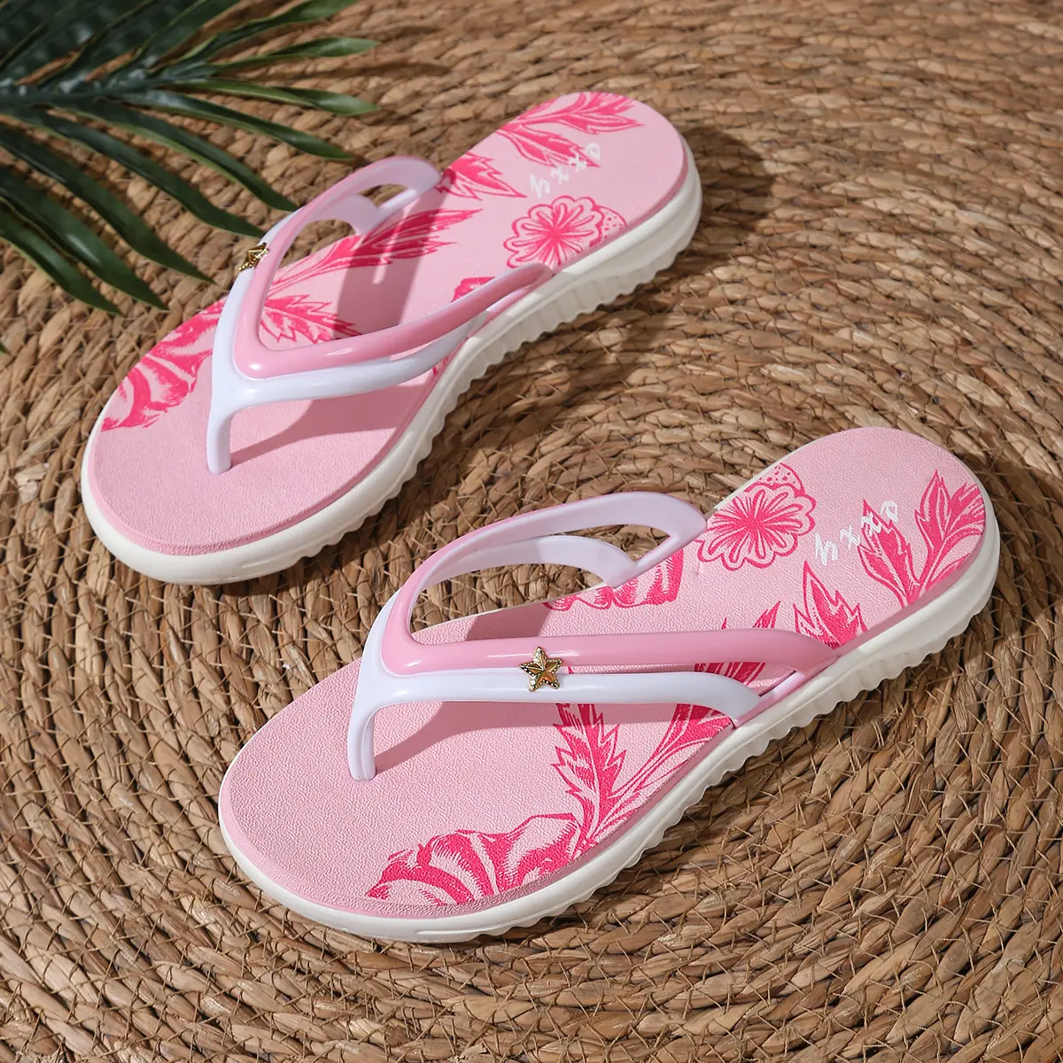 Women's Casual Open-Toe Slippers - Chic, Comfortable Synthetic EVA Summer Footwear for Home, Beach Surfwear & Outdoor Use, All Seasons Design