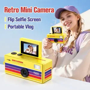 Digital Camera 180° Flip Screen Selfile Keychain Camera Retro Support Memory Card HD Very Small Camcorder Video Recorder