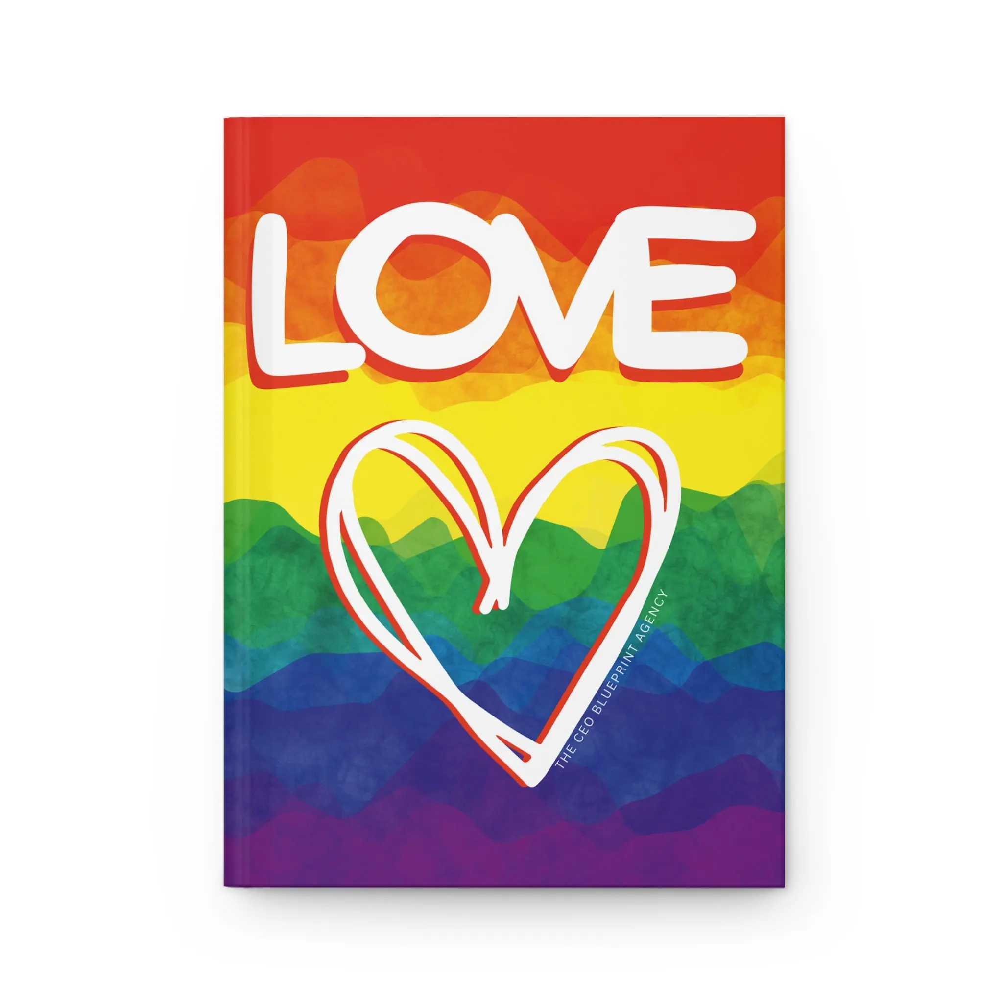 The CEO Blueprint Agency LOVE Matte Hardcover Journal (Ruled) - Rainbow
