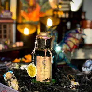 Dragon Protection Potion Gift Box - Color Changing Fantasy Elixir with Glow in the Dark Wax Seal & Fae Mystery Gifts for Aura Strengthening Decor