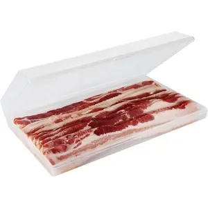 Bacon Saver - Plastic Airtight Bacon Container - BPA-Free, Dishwasher Safe, Leak-proof Bacon Storage Container for Fridge - Easy to Use Bacon Keeper for Home or Travel Kitchen Sturdy